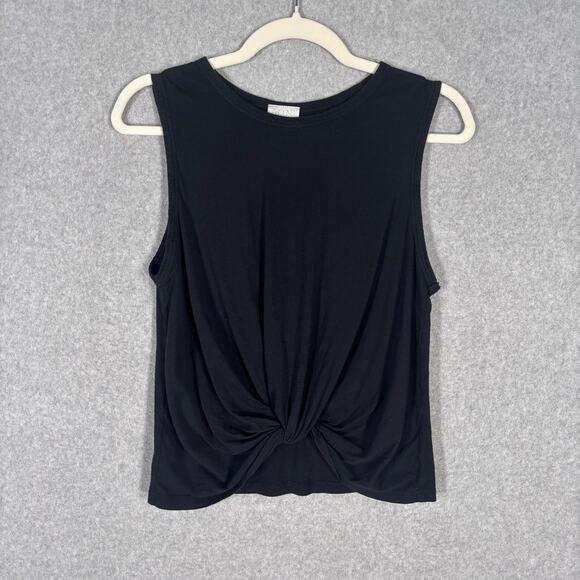 Abound Tank Top Medium Twist Knot Muscle Shirt Thin Jersey Minimal Basic Casual - Picture 1 of 9